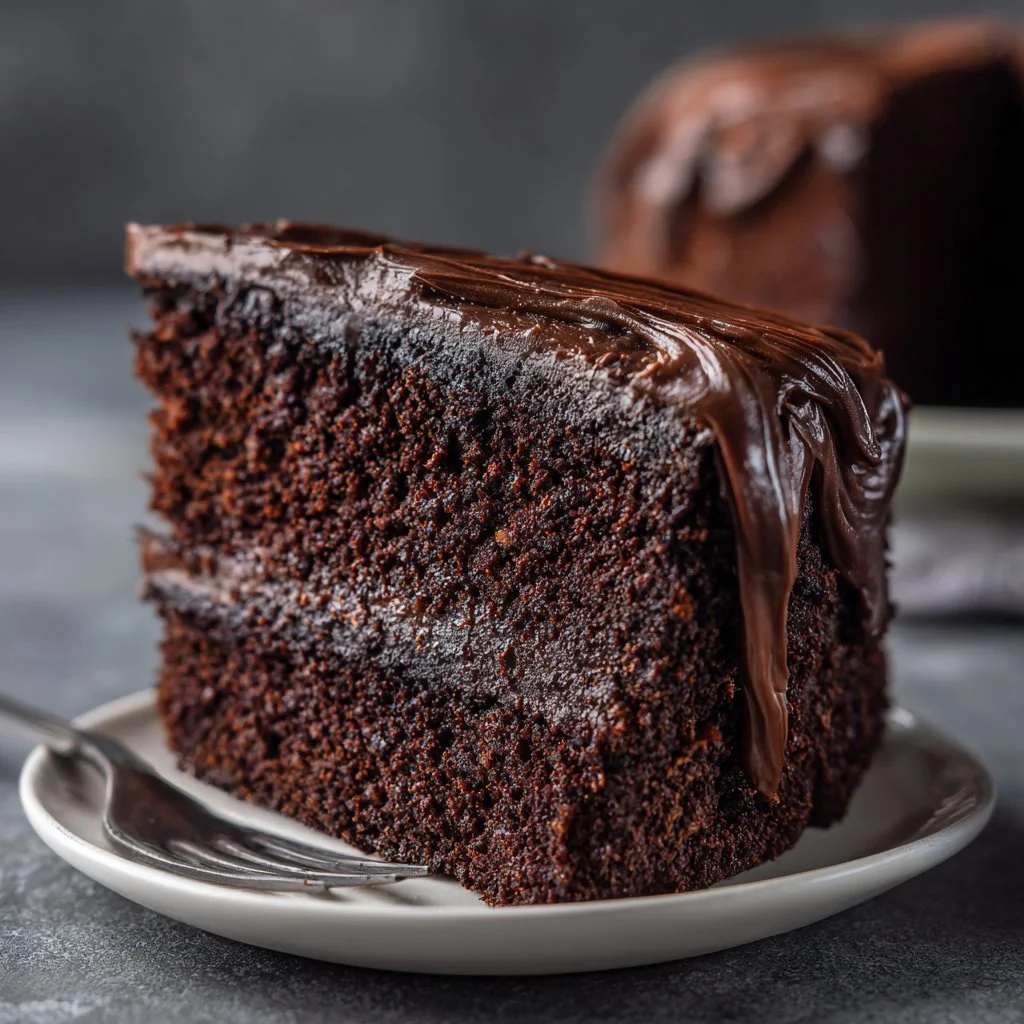 Delicious Mount Doom Cake made with rich dark chocolate for chocoholics