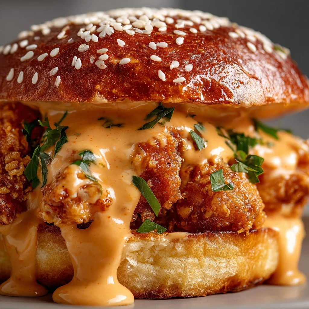 Easy Bang Bang Chicken Sliders served on a platter with fresh ingredients