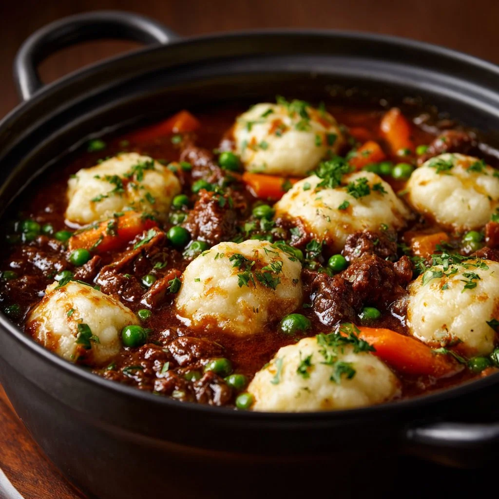 Healthy beef and dumplings dish ideal for weight loss meal plans