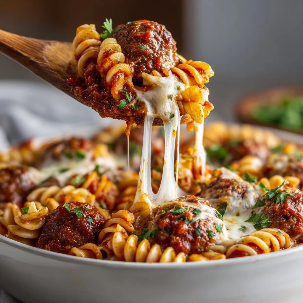 Healthy meatball casserole dish for weight loss