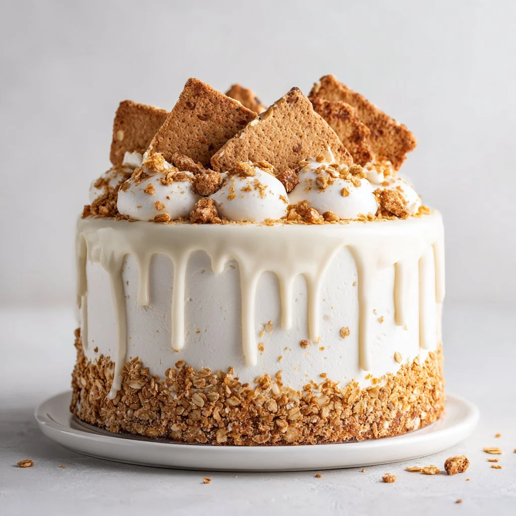 Delicious Oatmeal Cream Pie Cake with creamy filling and oatmeal cookies