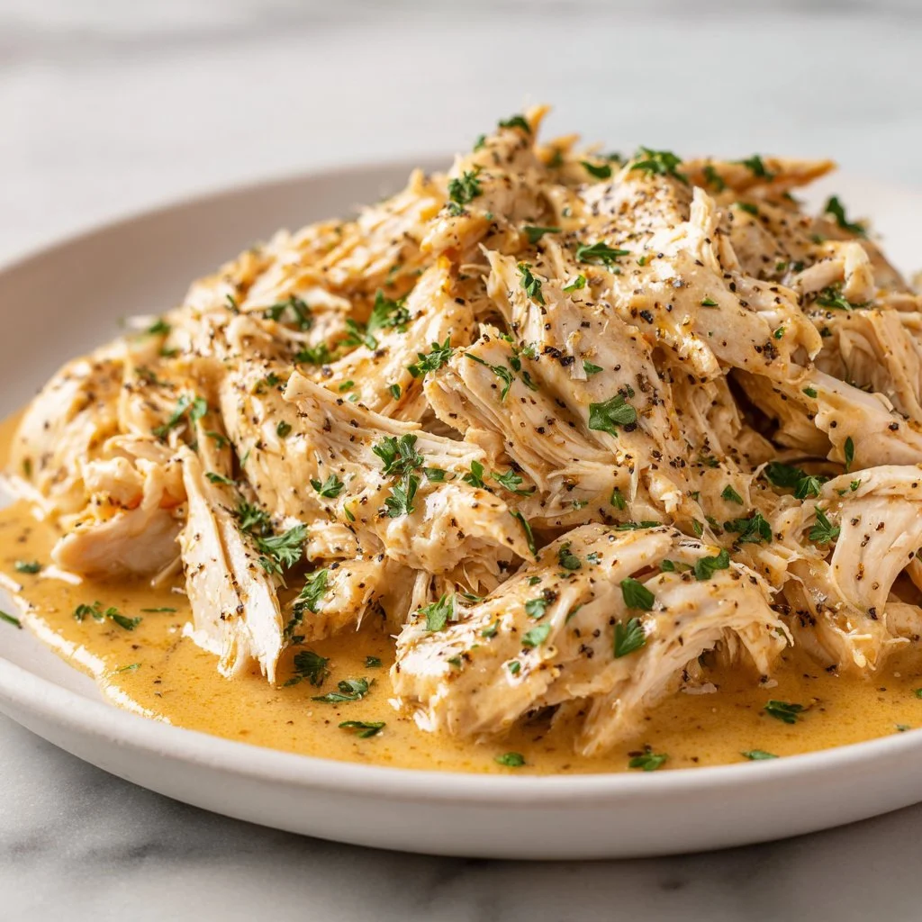Slow Cooker Chicken and Gravy recipe prepared with tender chicken and rich gravy.