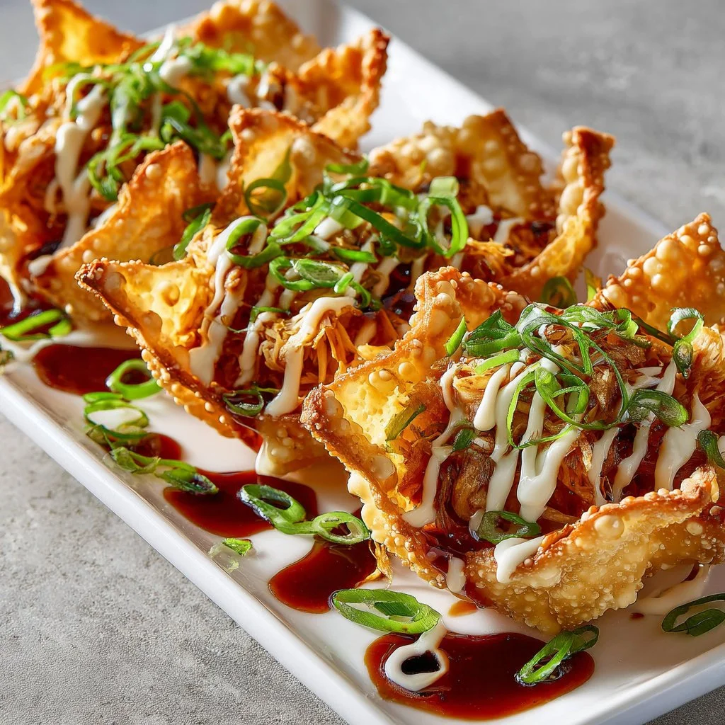Applebee’s Chicken Wonton Tacos featuring crispy wontons and savory chicken filling.