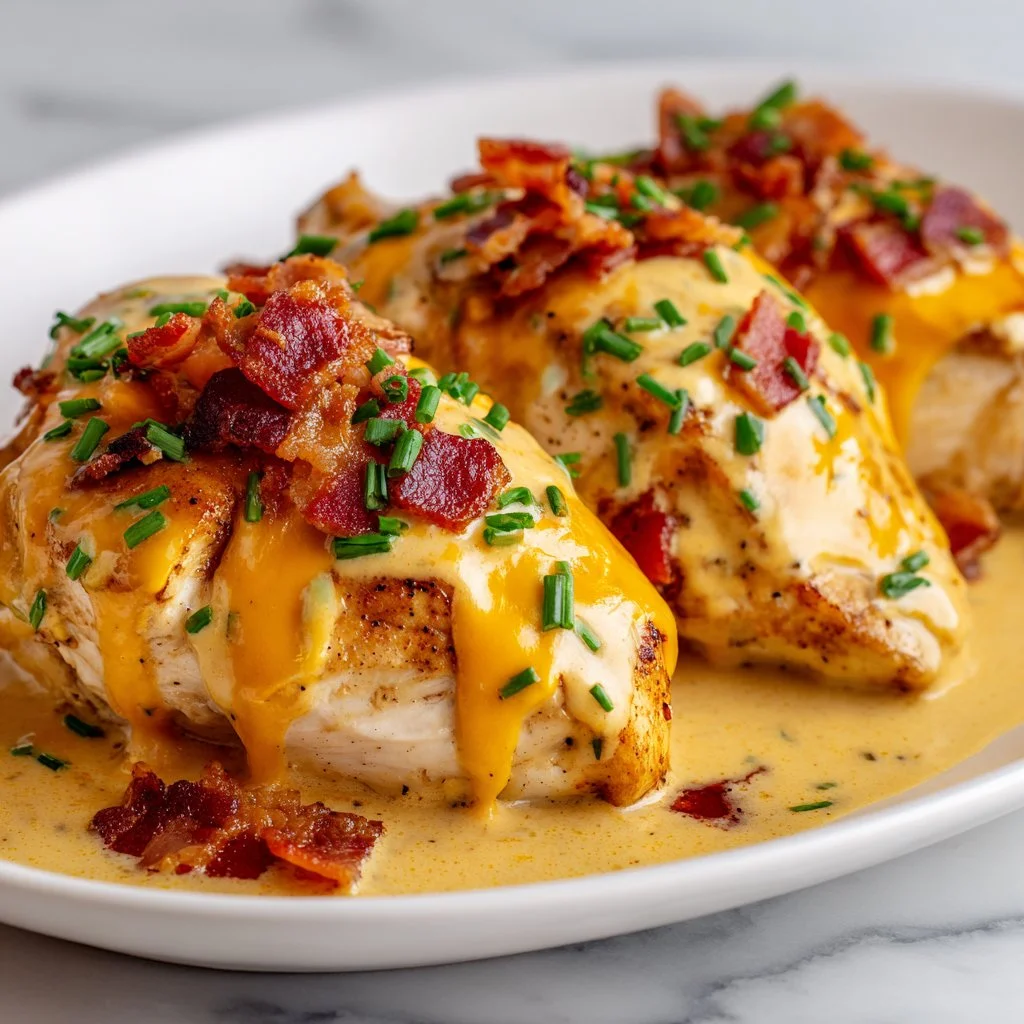 Creamy crockpot chicken dish with cream cheese served on a plate