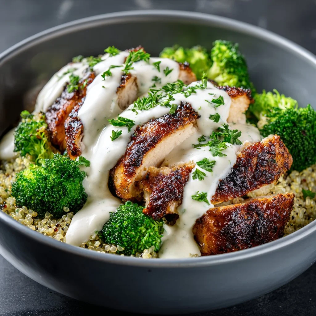 Grilled chicken and broccoli bowls, a healthy meal option packed with flavor.