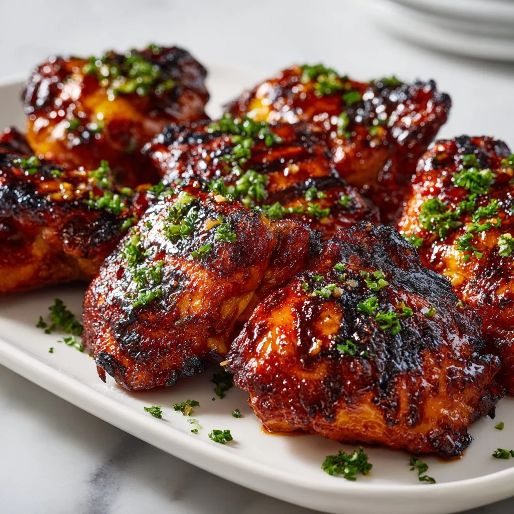 Grilled Huli Huli Chicken served on a platter